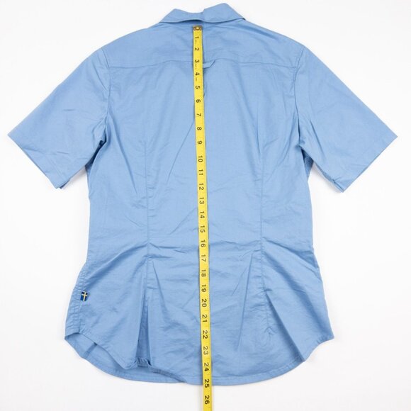 Fjallraven High Coast Stretch Shirt Women's Small Slim Fit River Blue Button-Up - Picture 8 of 11